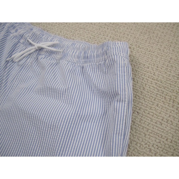 Magellan Outdoors Fish Gear Shorts Mens Large Swim Trunks Liner Striped Blue - Picture 2 of 10